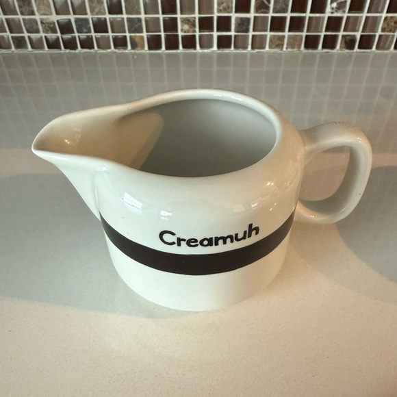 Fish Eddy NYC Cawfee Shuguh Creamuh Ceramic Coffee Set Rare - Picture 6 of 12